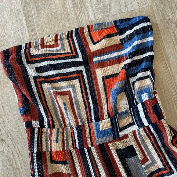 Womens Cherry Mellow Multicolor Geometric Jumpsuit - M - Picture 2 of 7